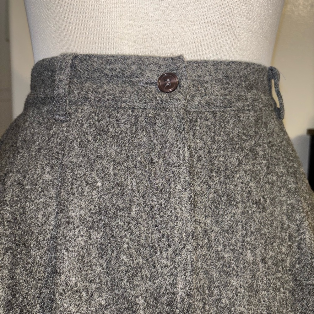 High Waisted Gray Wool Pants